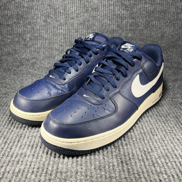 Nike Air Force 1 Men's Size 12.5 Midnight Navy Blue Shoes‎ AF1 488298-436